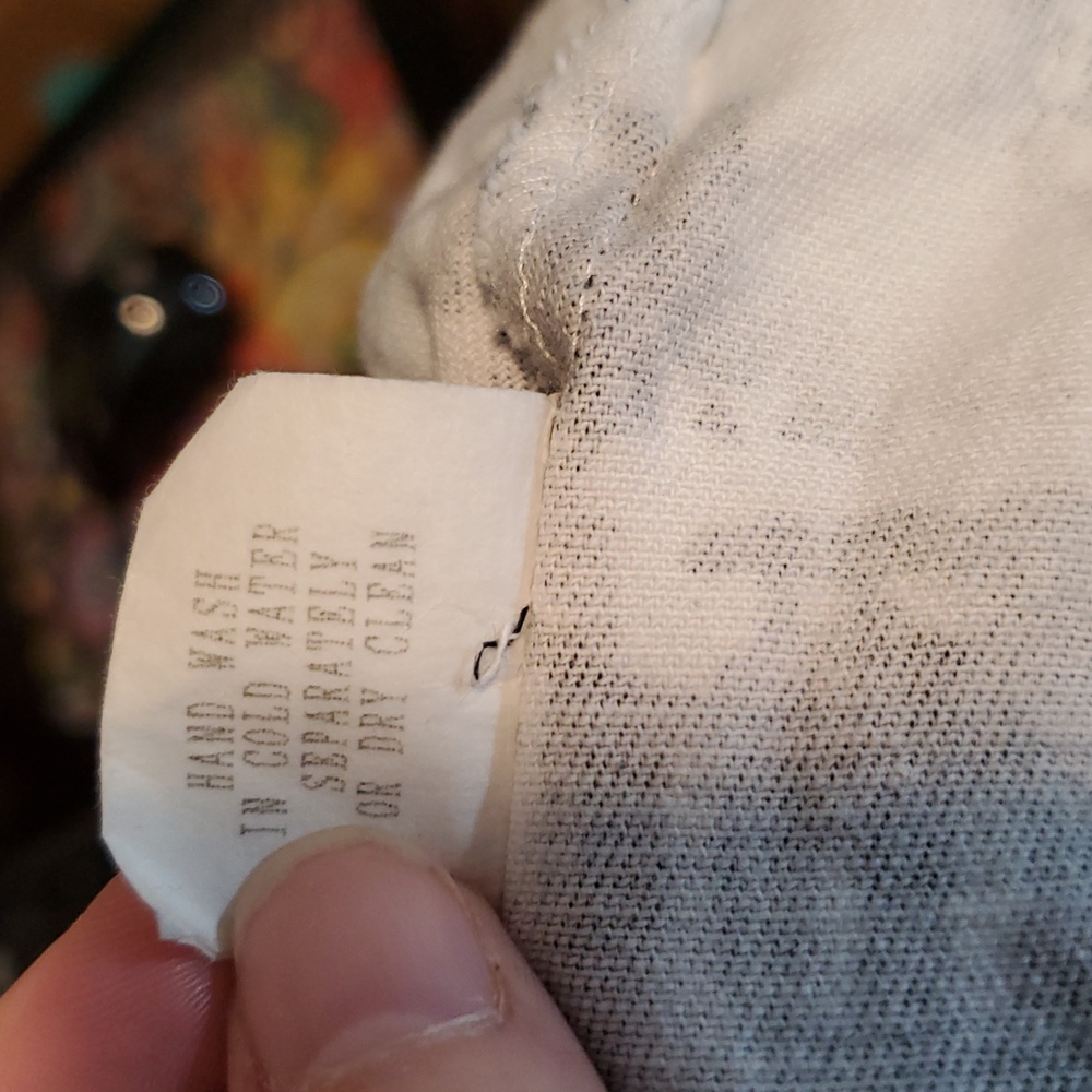 Cynthia Max White and Black Denim-Style Jacket Size M - Picture 11 of 11